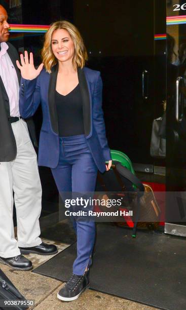 Jillian Michaels is seen in Midtown on January 11, 2018 in New York City.