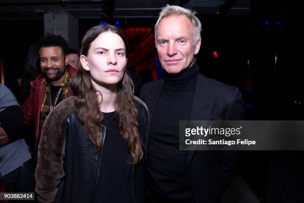 Eliot Sumner and Sting attend the premiere of IFC Films' "Freak Show" after party at Public Arts on January 10, 2018 in New York City.