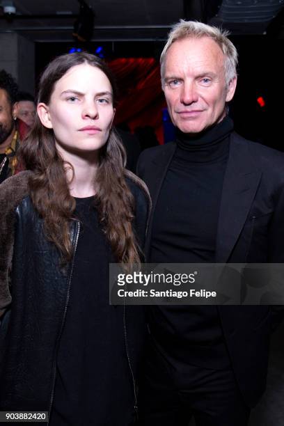 Eliot Sumner and Sting attend the premiere of IFC Films' "Freak Show" after party at Public Arts on January 10, 2018 in New York City.