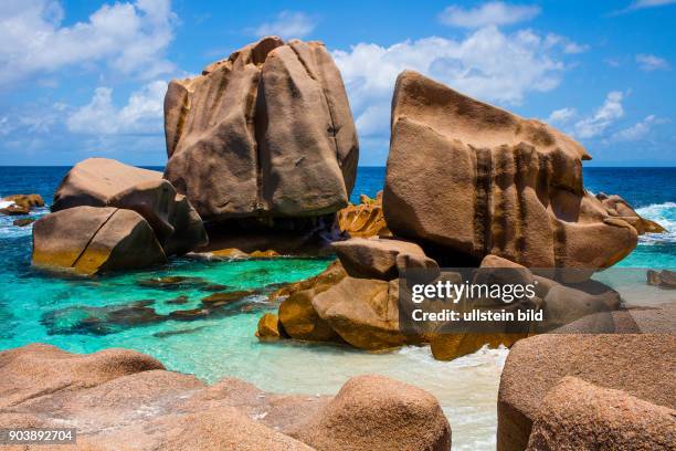 La Digue, Anse Maron, Suedumrundung, Abenteuer, abenteurerlicher Weg, Wellengang, drittgroesste Insell, Seychellen, Seychelles, SYC, Inselstaat,...