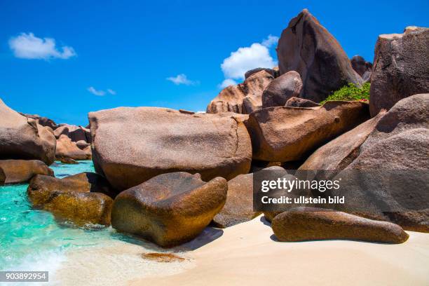 La Digue, Anse Maron, Suedumrundung, Abenteuer, abenteurerlicher Weg, Wellengang, drittgroesste Insell, Seychellen, Seychelles, SYC, Inselstaat,...