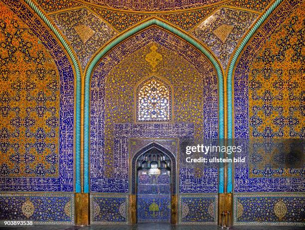 Shaikh-Lotfullah-Moschee, Isfahan, Esfahan, Iran, IRN, Islamische Republik Iran, Gottesstaat, Persien, Vorderasien, Schiiten, Islam, Muslime,...