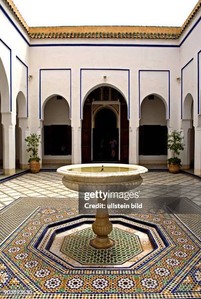 Nordafrika, MAR, Marokko, Marrakesch, August 2010, Der Palais de la Bahia, die ehemalige Residenz der Grosswesire Si Moussa und Ba Ahmed ist ein...