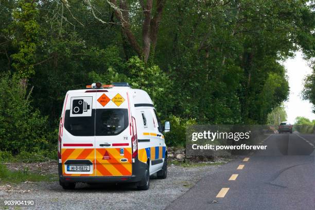 traffic enforcement camera along the road in county kerry, ireland - transport ireland stock pictures, royalty-free photos & images