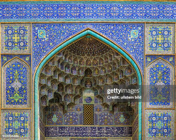 Shaikh-Lotfullah-Moschee, Isfahan, Esfahan, Iran, IRN, Islamische Republik Iran, Gottesstaat, Persien, Vorderasien, Schiiten, Islam, Muslime,...