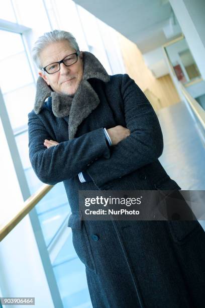 Belgian choreographer and artist Jan Fabre poses prior to the presentation of his performance 'Mount Olympus' at the Canal theater in Madrid, Spain,...