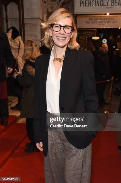Cate Blanchett attends the West End opening of Bob Dylan and Conor McPherson's Girl from the North Country at Noel Coward Theatre on January 11, 2018...