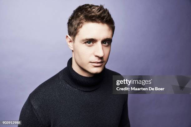 Max Irons poses at Langham Hotel on January 4, 2018 in Pasadena, California.