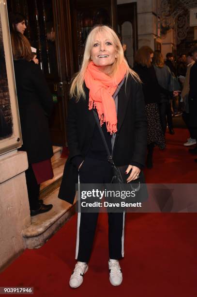 Gaby Roslin attends the West End opening of Bob Dylan and Conor McPherson's Girl from the North Country at Noel Coward Theatre on January 11, 2018 in...