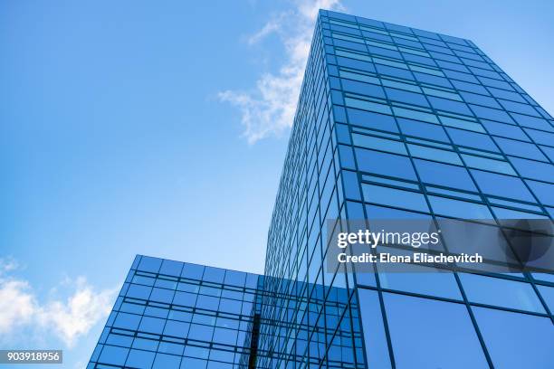 glass facade of office building - eliachevitch stock pictures, royalty-free photos & images