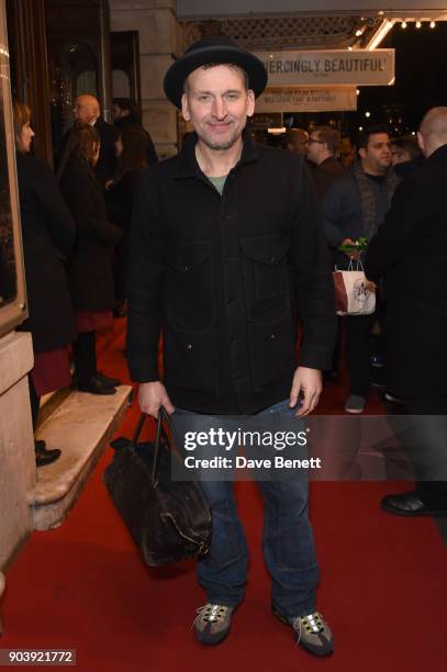 Christopher Eccleston attends the West End opening of Bob Dylan and Conor McPherson's Girl from the North Country at Noel Coward Theatre on January...