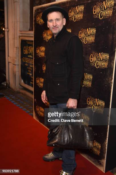 Christopher Eccleston attends the West End opening of Bob Dylan and Conor McPherson's Girl from the North Country at Noel Coward Theatre on January...