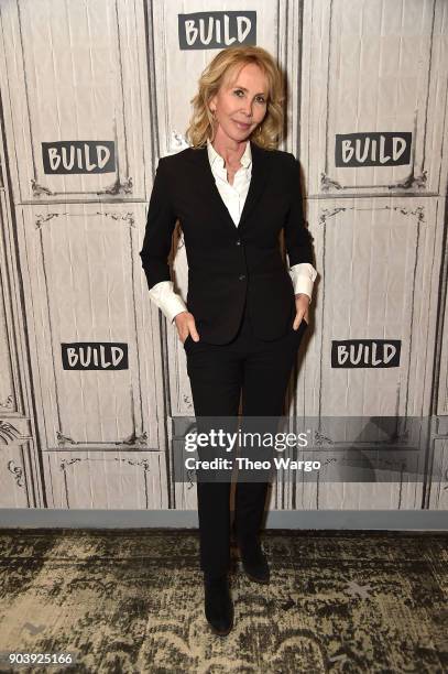 Trudie Styler promotes the movie "Freakshow" at Build Studio on January 11, 2018 in New York City.
