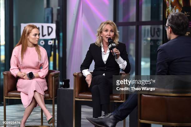 AnnaSophia Robb and Trudie Styler promote the movie "Freakshow" at Build Studio on January 11, 2018 in New York City.