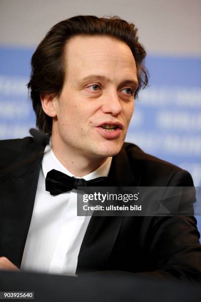 Schauspieler August Diehl während der Pressekonferenz zum Film LE JEUN KARL MARX - THE YOUNG KARL MARX anlässlich der 67. Berlinale