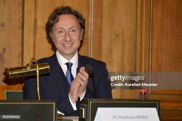 Stephane Bern attends the Prix Histoire et Prix Patrimoine 2017 de La Fondation Stephane Bern at Institut de France on January 11, 2018 in Paris,...