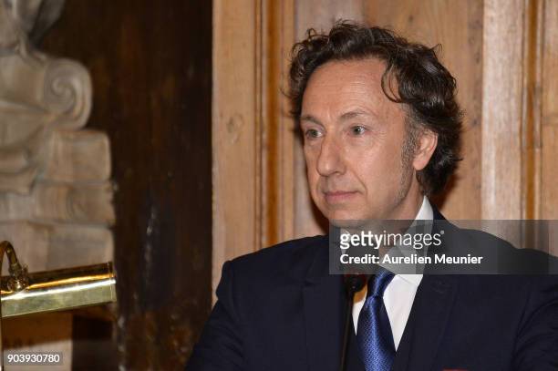 Stephane Bern attends the Prix Histoire et Prix Patrimoine 2017 de La Fondation Stephane Bern at Institut de France on January 11, 2018 in Paris,...