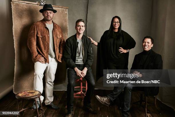 NBCUniversal Portrait Studio, January 2018 -- Pictured: Anthony Hemingway, Kyle Long, Lyah Beth LeFlore, Mark Taylor "Unsolved" --