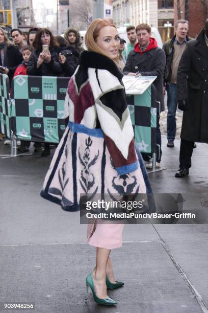 AnnaSophia Robb is seen on January 11, 2018 in New York City.