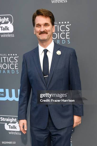 Actor Pete Gardner attends The 23rd Annual Critics' Choice Awards at Barker Hangar on January 11, 2018 in Santa Monica, California.