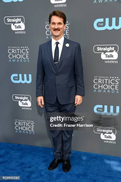 Actor Pete Gardner attends The 23rd Annual Critics' Choice Awards at Barker Hangar on January 11, 2018 in Santa Monica, California.