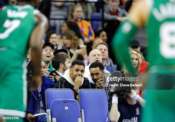 Andre Gray attends the Philadelphia 76ers and Boston Celtics London game at The O2 Arena on January 11, 2018 in London, England.