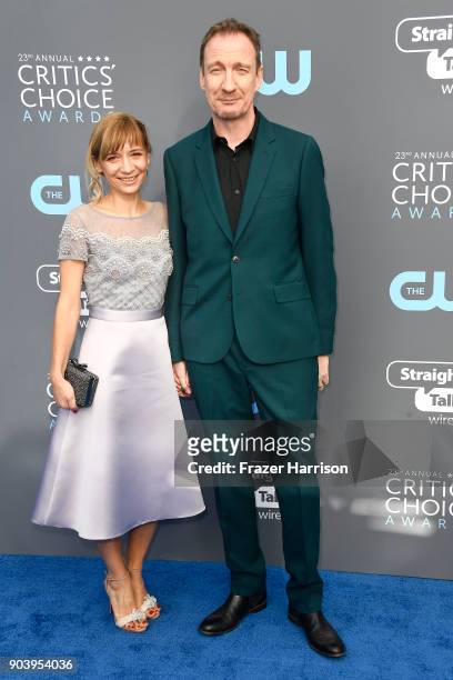 Actor David Thewlis attends The 23rd Annual Critics' Choice Awards at Barker Hangar on January 11, 2018 in Santa Monica, California.