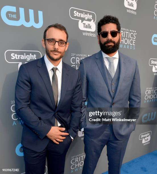 Actors Omid Abtahi and Mousa Kraish attends The 23rd Annual Critics' Choice Awards at Barker Hangar on January 11, 2018 in Santa Monica, California.