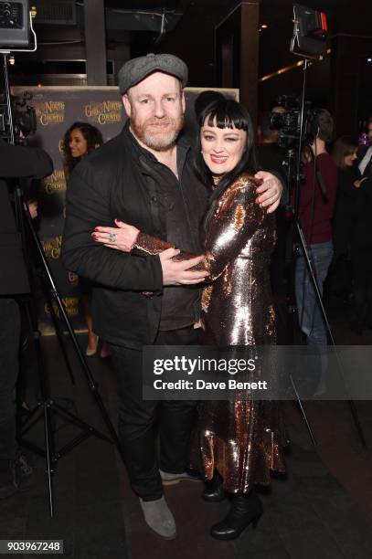 David Ganly and Bronagh Gallagher attend the after party of Bob Dylan and Conor McPherson's "Girl from the North Country" at Mint Leaf following a...