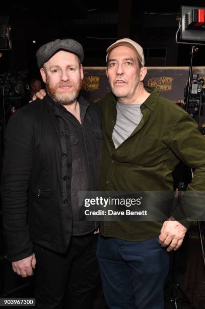 David Ganly and Ciaran Hinds attend the after party of Bob Dylan and Conor McPherson's "Girl from the North Country" at Mint Leaf following a sell...