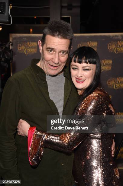 Ciaran Hinds and Bronagh Gallagher attend the after party of Bob Dylan and Conor McPherson's "Girl from the North Country" at Mint Leaf following a...