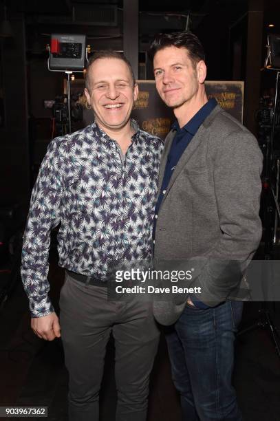 Nigel Lindsay and Lloyd Owen attend the after party of Bob Dylan and Conor McPherson's "Girl from the North Country" at Mint Leaf following a sell...