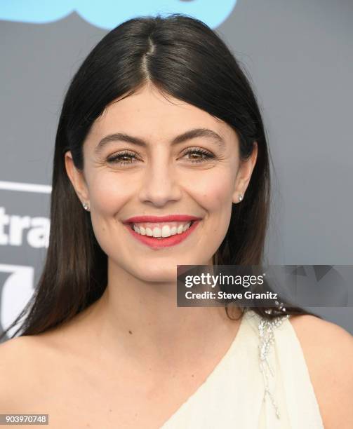 Actor Alessandra Mastronardi attends The 23rd Annual Critics' Choice Awards at Barker Hangar on January 11, 2018 in Santa Monica, California.