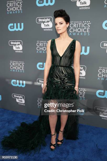 Actor Jaimie Alexander attends The 23rd Annual Critics' Choice Awards at Barker Hangar on January 11, 2018 in Santa Monica, California.