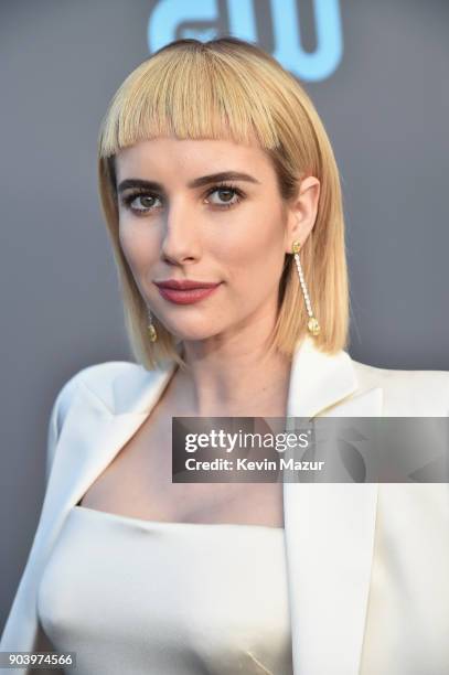 Actor Emma Roberts attends The 23rd Annual Critics' Choice Awards at Barker Hangar on January 11, 2018 in Santa Monica, California.