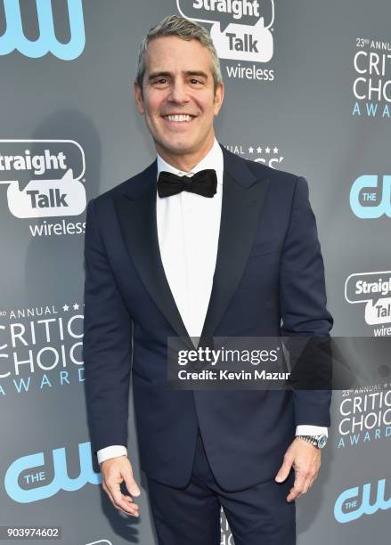 Personality-producer Andy Cohen attends The 23rd Annual Critics' Choice Awards at Barker Hangar on January 11, 2018 in Santa Monica, California.