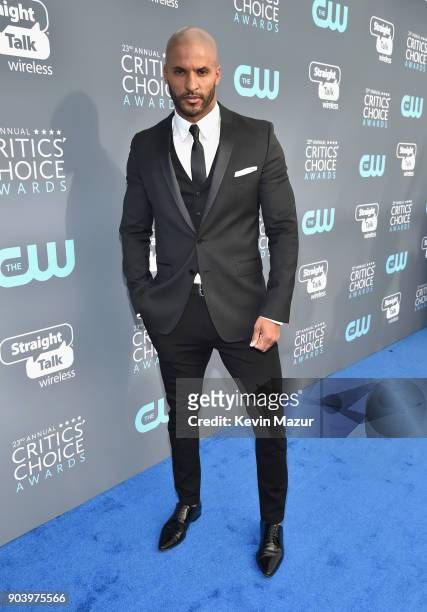 Actor Ricky Whittle attends The 23rd Annual Critics' Choice Awards at Barker Hangar on January 11, 2018 in Santa Monica, California.