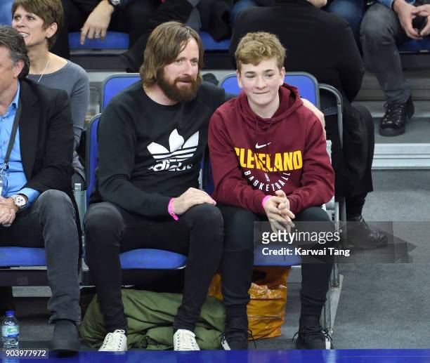 Bradley Wiggins attends the Philadelphia 76ers and Boston Celtics NBA London game at The O2 Arena on January 11, 2018 in London, England.