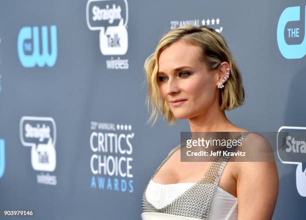 Actor Diane Kruger attends The 23rd Annual Critics' Choice Awards at Barker Hangar on January 11, 2018 in Santa Monica, California.