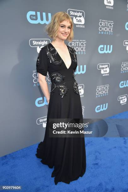 Actor Alison Sudol attends The 23rd Annual Critics' Choice Awards at Barker Hangar on January 11, 2018 in Santa Monica, California.