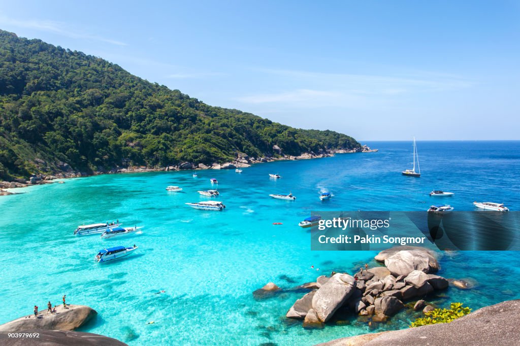 Top view of Similan island at Mu Koh Surin National Park