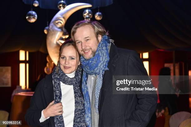 Stephan Grossmann and his wife Lidija attend the 'Frau Luna' premiere on January 11, 2018 in Berlin, Germany.