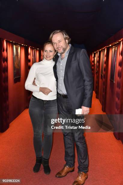 Stephan Grossmann and his wife Lidija attend the 'Frau Luna' premiere on January 11, 2018 in Berlin, Germany.