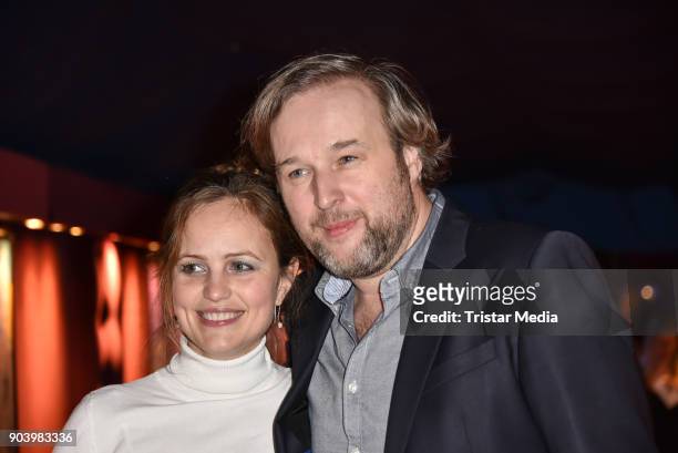 Stephan Grossmann and his wife Lidija attend the 'Frau Luna' premiere on January 11, 2018 in Berlin, Germany.