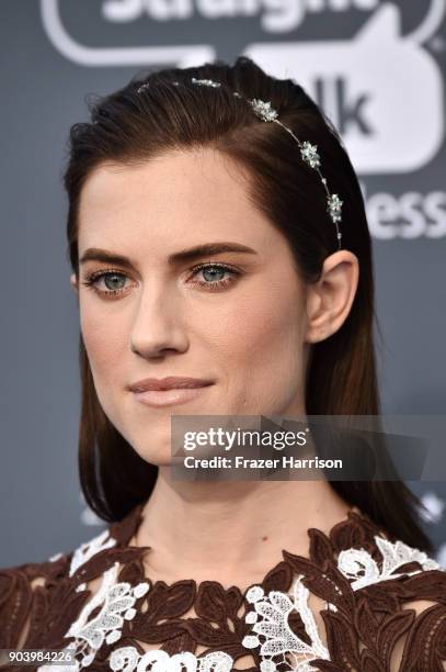 Actor Allison Williams attends The 23rd Annual Critics' Choice Awards at Barker Hangar on January 11, 2018 in Santa Monica, California.