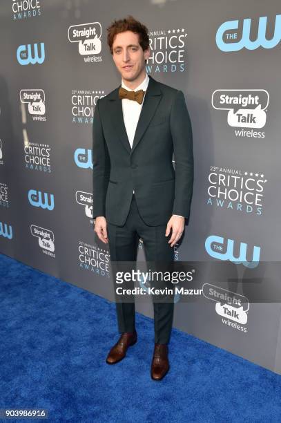 Actor Thomas Middleditch attends The 23rd Annual Critics' Choice Awards at Barker Hangar on January 11, 2018 in Santa Monica, California.