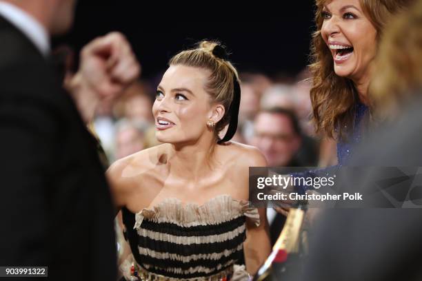 Actor Margot Robbie attends The 23rd Annual Critics' Choice Awards at Barker Hangar on January 11, 2018 in Santa Monica, California.