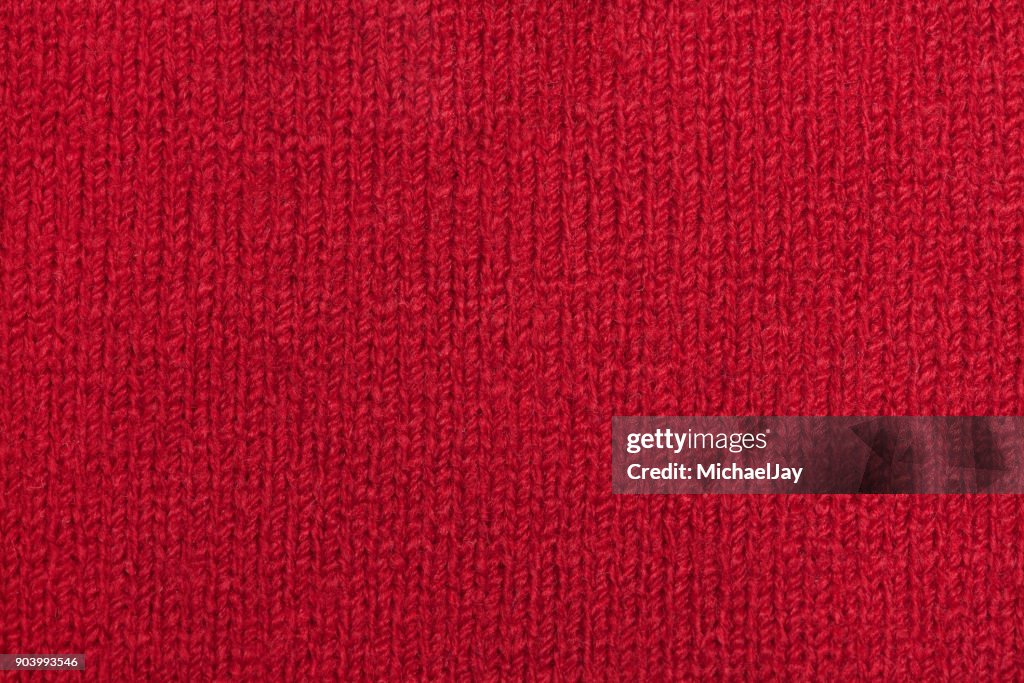 Full Frame Shot Of Red Wool