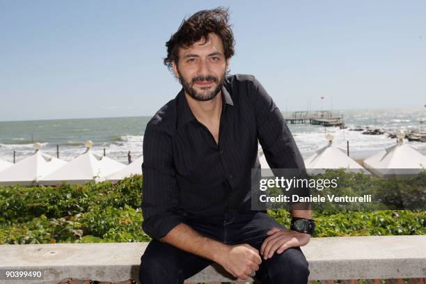 Filippo Timi attends the 'Kineo Diamanti Al CinemaAward' photocall at the Lancia Cafe during the 66th Venice Film Festival on September 6, 2009 in...