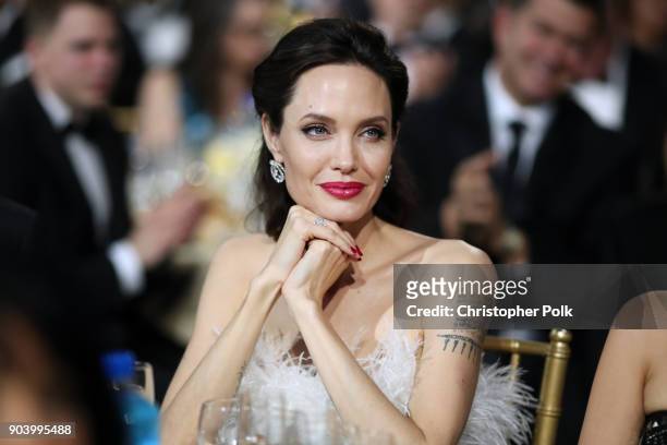 Actor/director Angelina Jolie attends The 23rd Annual Critics' Choice Awards at Barker Hangar on January 11, 2018 in Santa Monica, California.